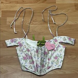 ‼️NWT‼️Dolls Kill X Sugar Thrillz Blooming Polaroid Fever Corset Top XXS